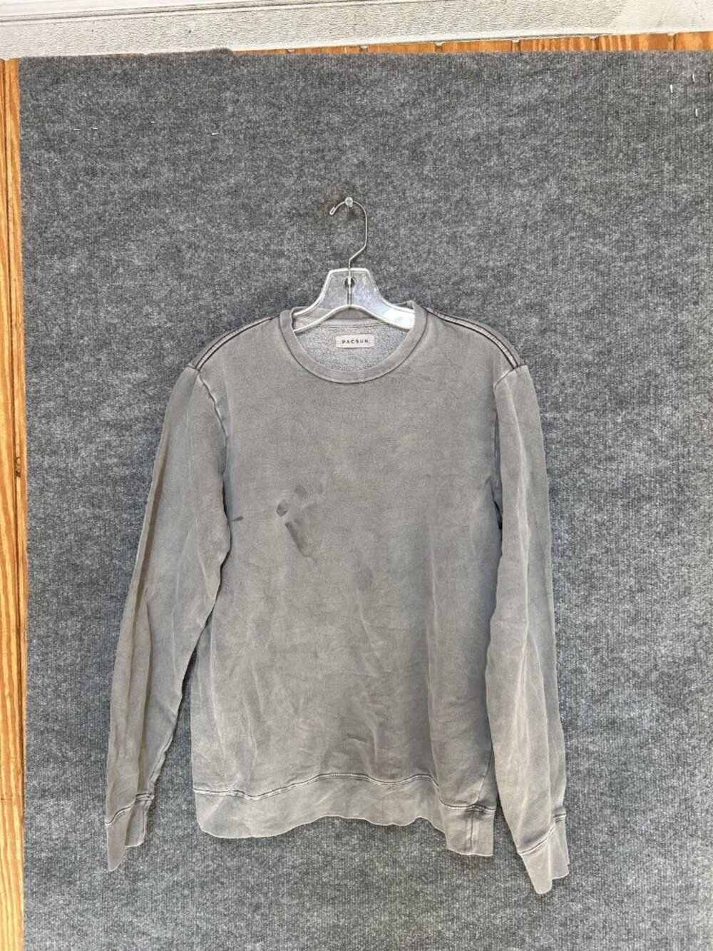 PacSun Sweatshirt Mens Small Gray Pullover Fleece Crewneck Basic Solid